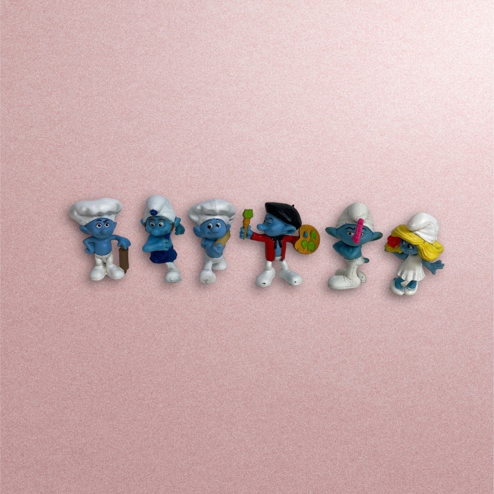 Vintage Smurf Peyo Schleich PVC Figure Lot 2011 (5), 2013 (1)